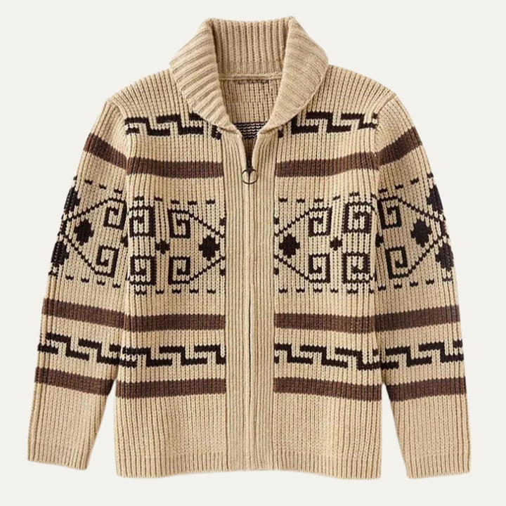 Męski oversize’owy elegancki kardigan