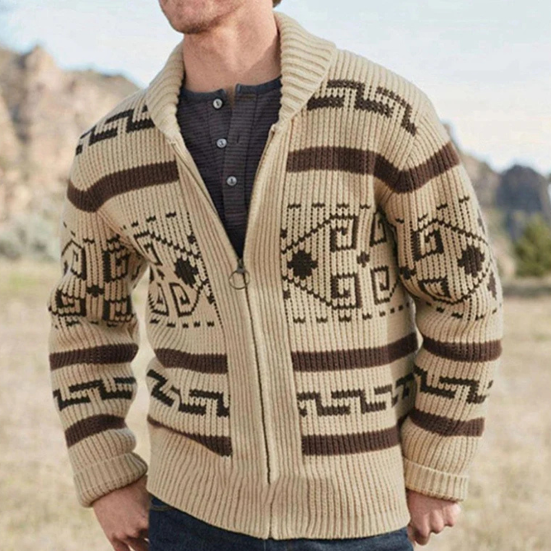 Męski oversize’owy elegancki kardigan