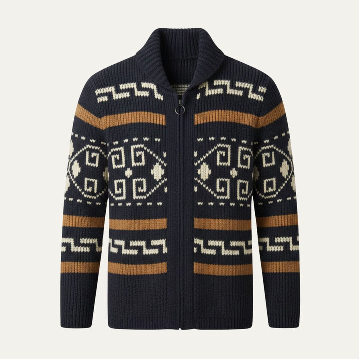 Męski oversize’owy elegancki kardigan