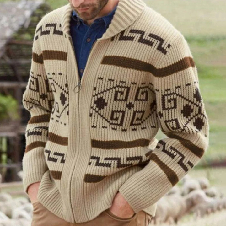 Męski oversize’owy elegancki kardigan