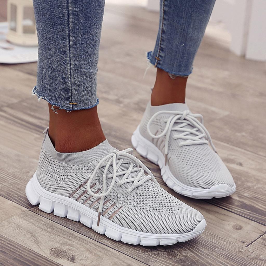 Women's Lightweight Breathable Orthopedic Sneakers Gray