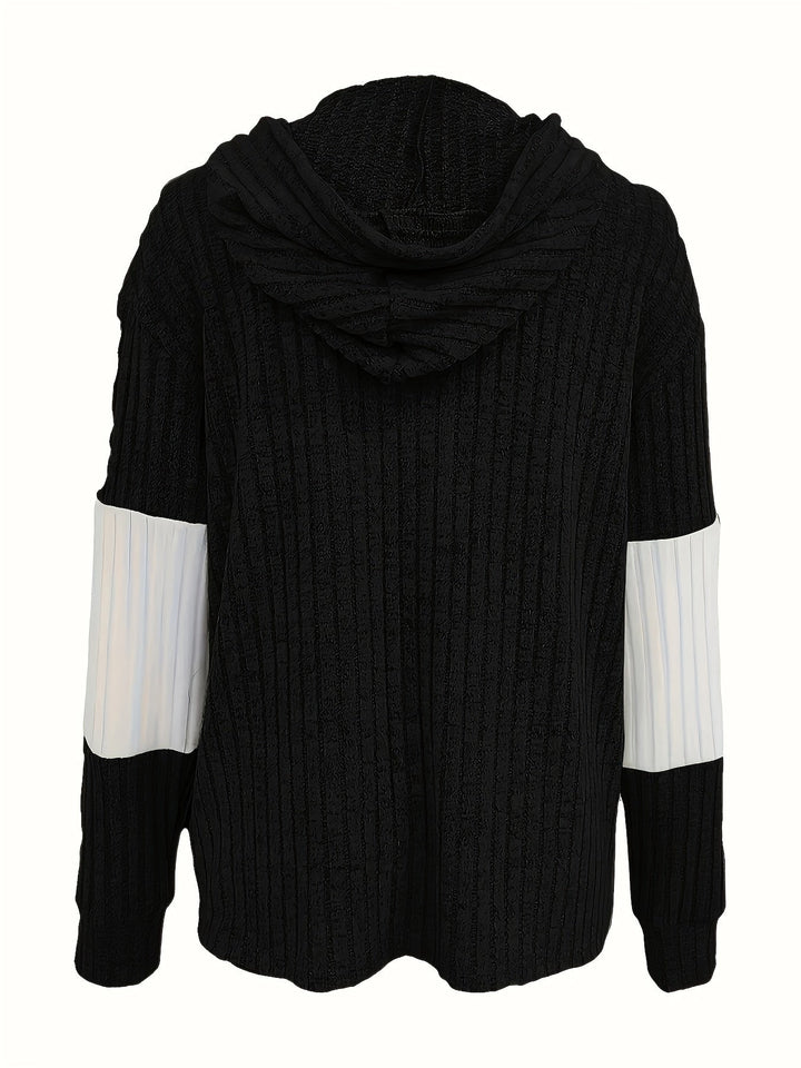 Women's Ribbed Zip-Up Hoodie