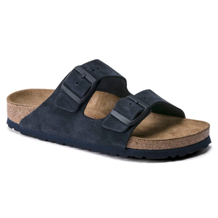 Women's Echo Support Suede Sandals – Orthopedic Comfort Clogs Marine blue