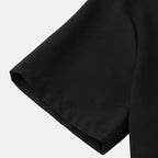 Lightweight Cotton Linen Short Sleeve Shirt Mandarin Collar