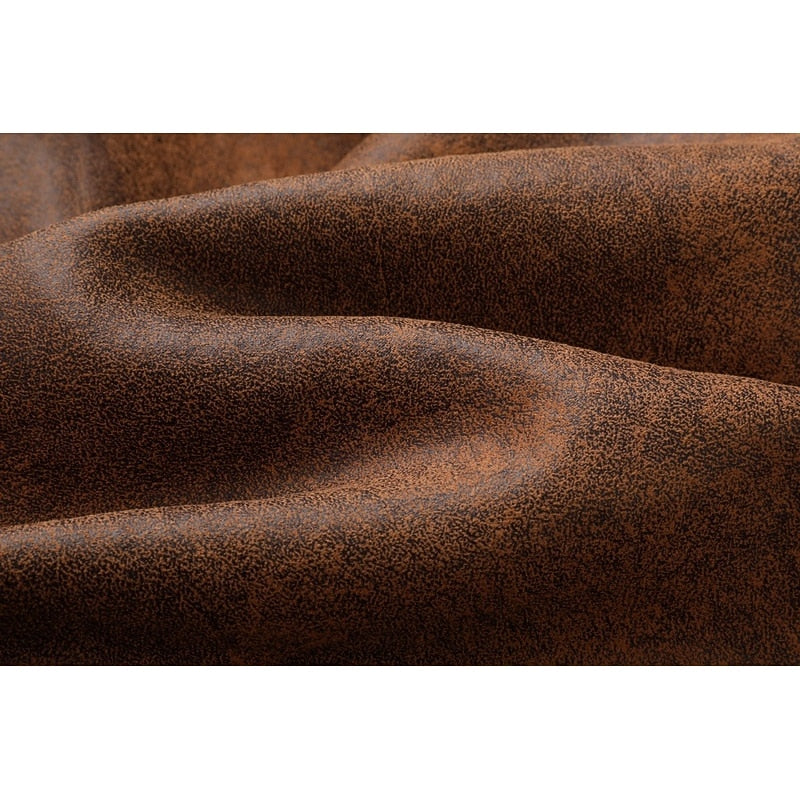 Men's Brown Faux Suede Sherpa Fleece Winter Jacket - Casual Zip-Up