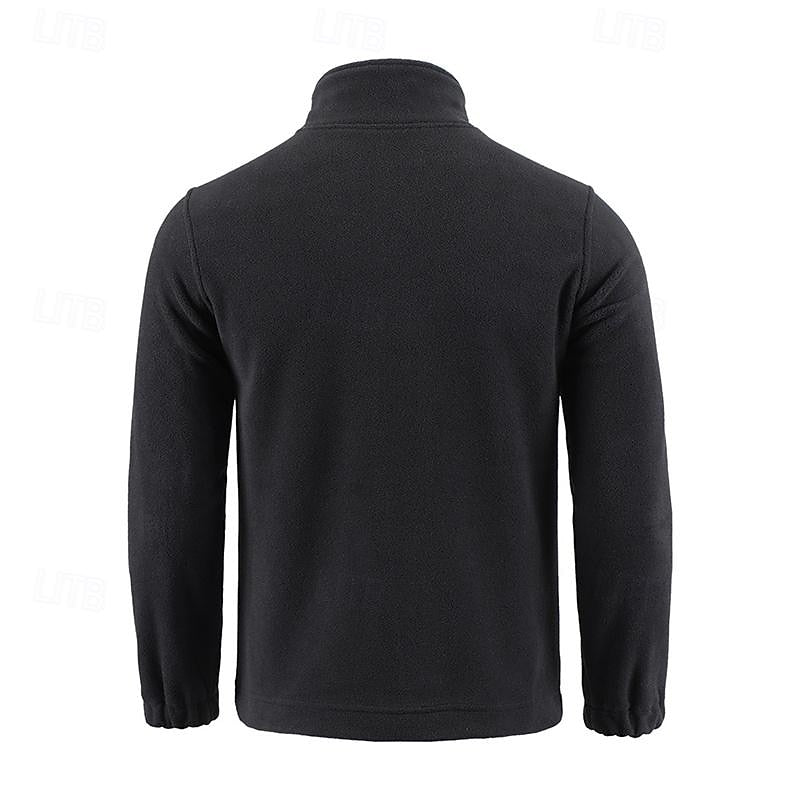 Men's Stand-Collar Full-Zip Fleece Jacket – Casual Outdoor Wear