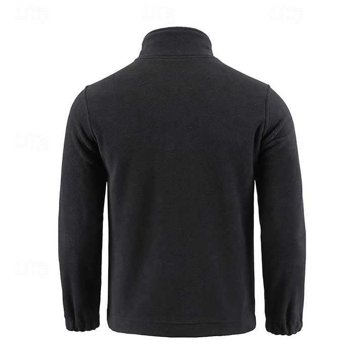Men's Stand-Collar Full-Zip Fleece Jacket – Casual Outdoor Wear