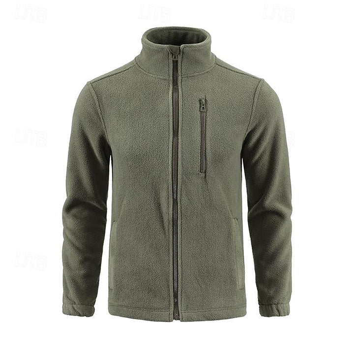 Men's Stand-Collar Full-Zip Fleece Jacket – Casual Outdoor Wear