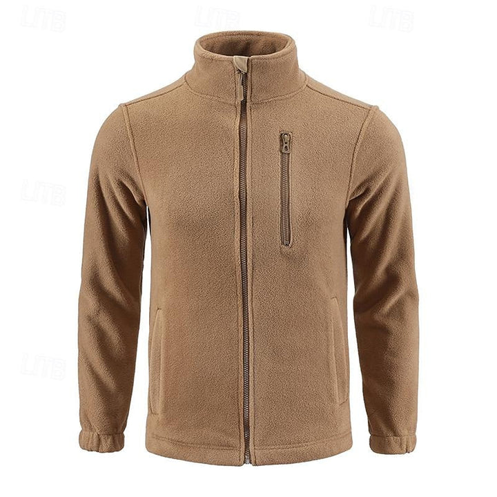 Men's Stand-Collar Full-Zip Fleece Jacket – Casual Outdoor Wear