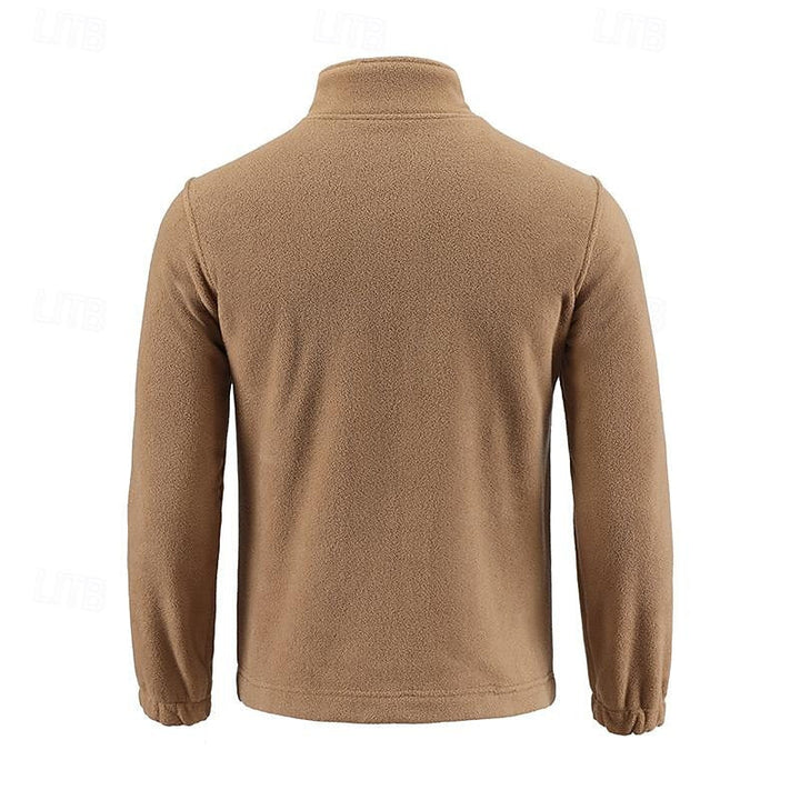 Men's Stand-Collar Full-Zip Fleece Jacket – Casual Outdoor Wear