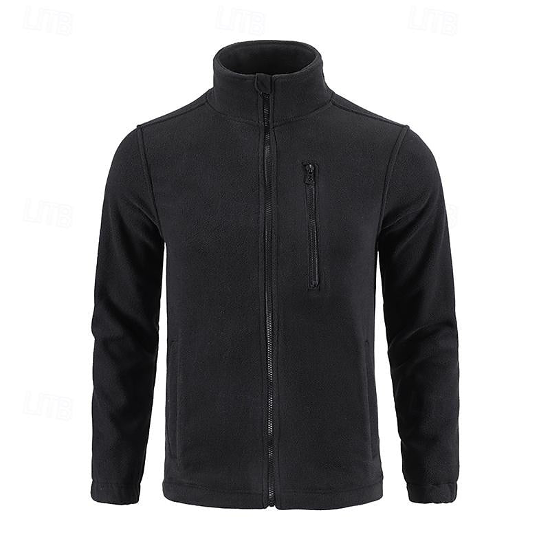 Men's Stand-Collar Full-Zip Fleece Jacket – Casual Outdoor Wear