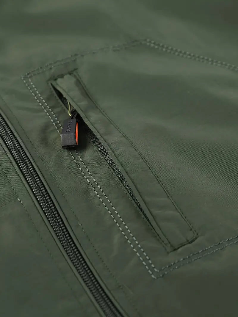 Men's Lightweight Hooded Windbreaker Jacket with Zip Pockets for Outdoors