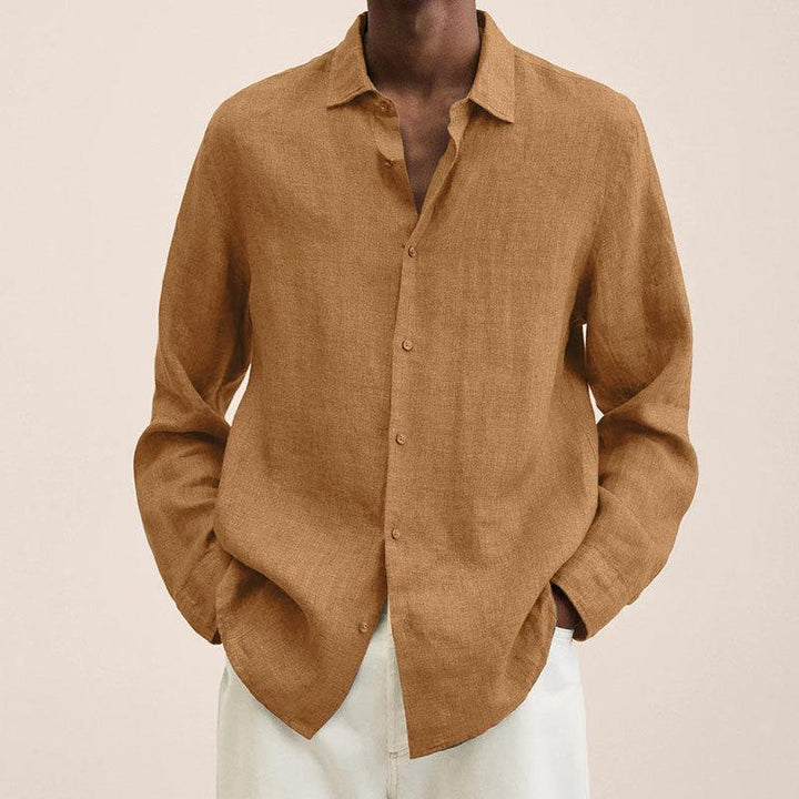 Breathable Linen Shirt For Men Lightweight Casual Style-MODAUTLET