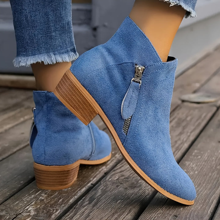 Women's Chic Side-Zip Boots-MODAUTLET