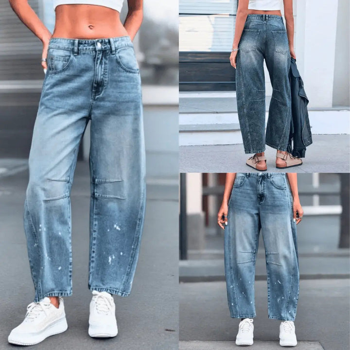Vintage Wash Jeans - Classic Style-MODAUTLET