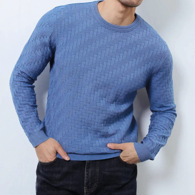 Men's Crewneck Sweatshirt - Classic Style and Comfort Blue