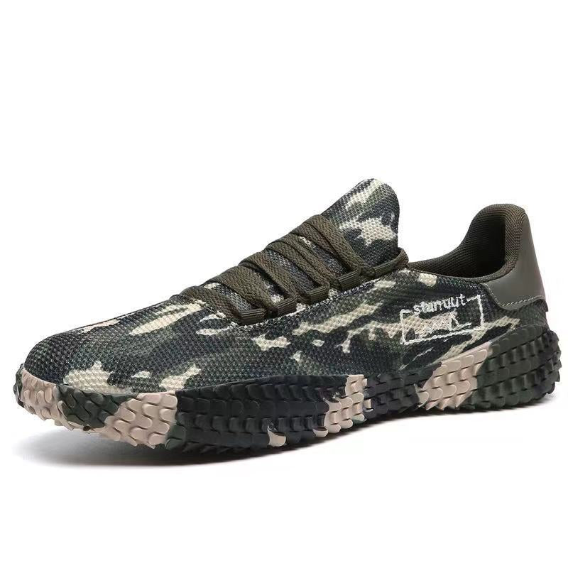 Men's Lightweight Woven Sneakers for Spring & Summer Army Green
