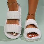 Women's Cozy Non-Slip Plush Slippers – Soft Home Footwear
