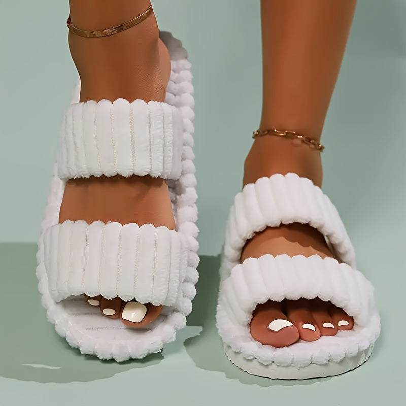Women's Cozy Non-Slip Plush Slippers – Soft Home Footwear