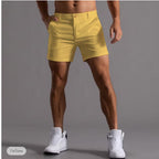 Men's Linen Shorts With Pockets For Summer Comfort All Day Yellow
