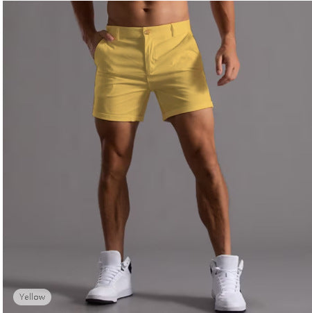 Men's Linen Shorts With Pockets For Summer Comfort All Day Yellow