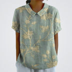 Women's Pastel Garden Blouse Green Yellow