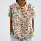 Women's Pastel Garden Blouse Beige