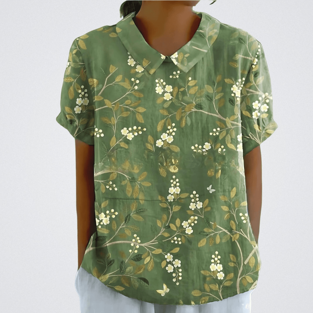 Women's Pastel Garden Blouse Green