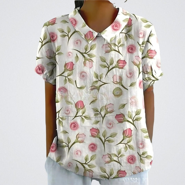 Women's Pastel Garden Blouse-MODAUTLET