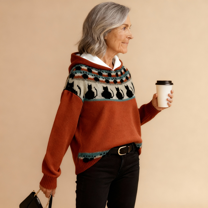 Women's Cozy Patterned Hoodie