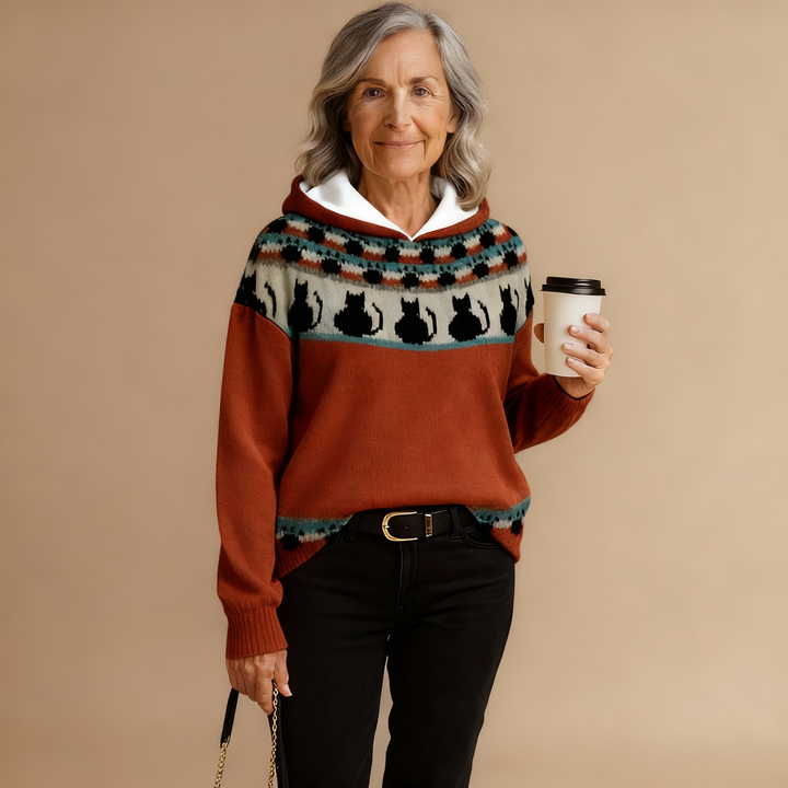 Women's Cozy Patterned Hoodie