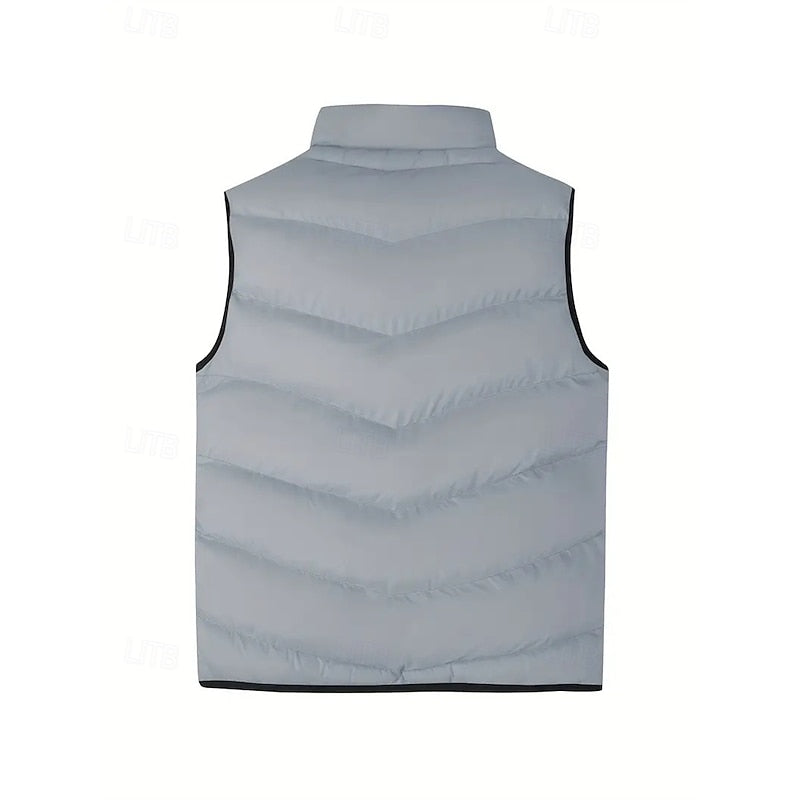Herengewatteerd puffer-gilet