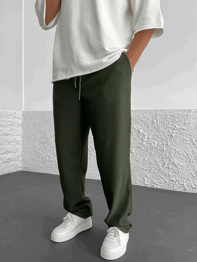 Men's Slim Fit Stretch Trousers for Style and Comfort Green