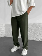 Men's Slim Fit Stretch Trousers for Style and Comfort Green