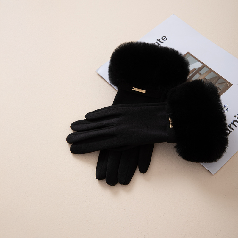 Luxurious Faux Fur Cashmere Gloves for Ultimate Warmth