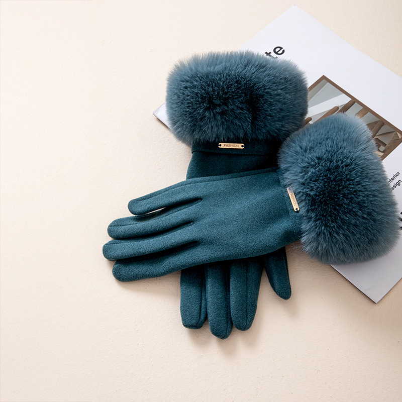 Luxurious Faux Fur Cashmere Gloves for Ultimate Warmth