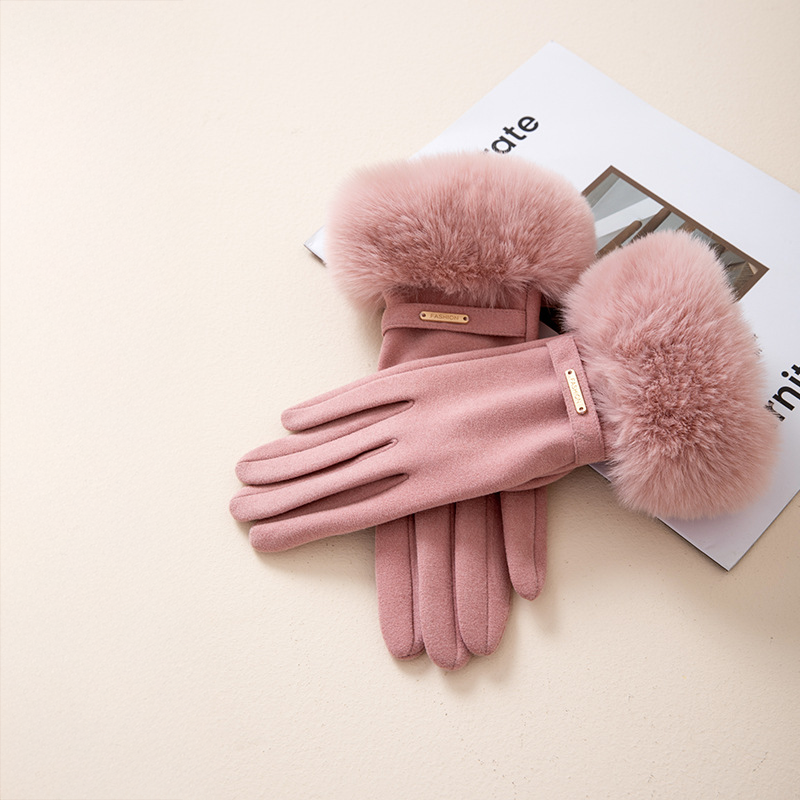 Luxurious Faux Fur Cashmere Gloves for Ultimate Warmth