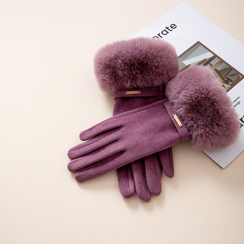 Luxurious Faux Fur Cashmere Gloves for Ultimate Warmth