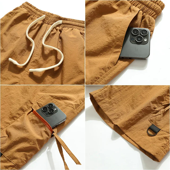 George | Men's Cargo Shorts with Drawstring, Knee Length
