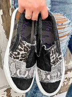 Women's Animal Print Canvas Sneakers