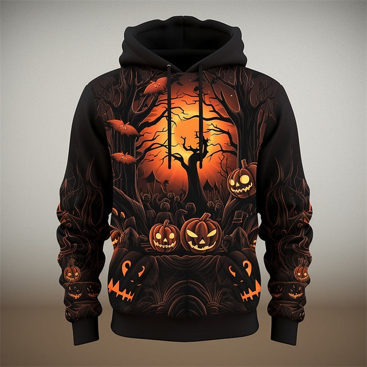 Men's Halloween Pumpkin Graphic Hoodie