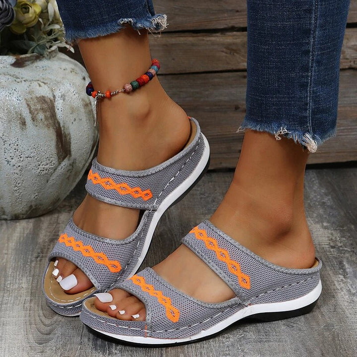 Women's Summer Orthopedic Sandals with All-Day Arch Support Gray
