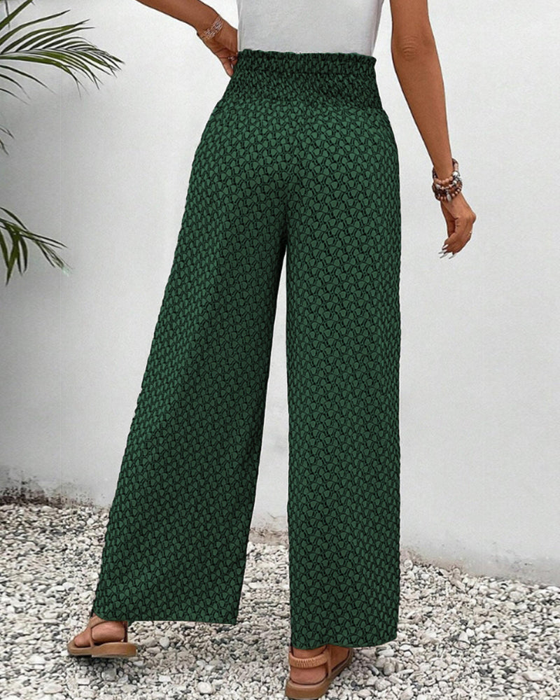 Women's Relaxed Wide Leg Trousers-MODAUTLET