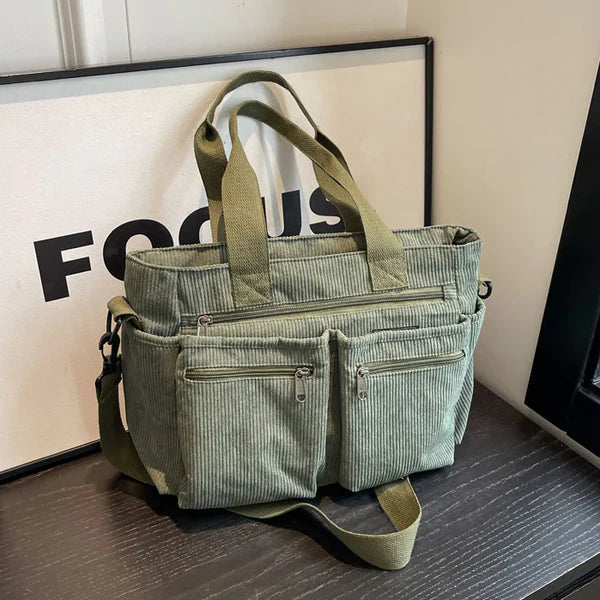 Corduroy Tote Bag Large Carryall For Everyday Style