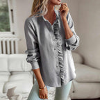 Women's Elegant Blouse - Stylish and Chic Top Grey