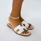 Comfort 'H' Design Sandals With Modern Design For Everyday White