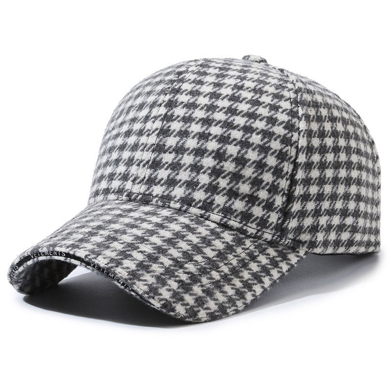 Vintage Houndstooth Cap-MODAUTLET