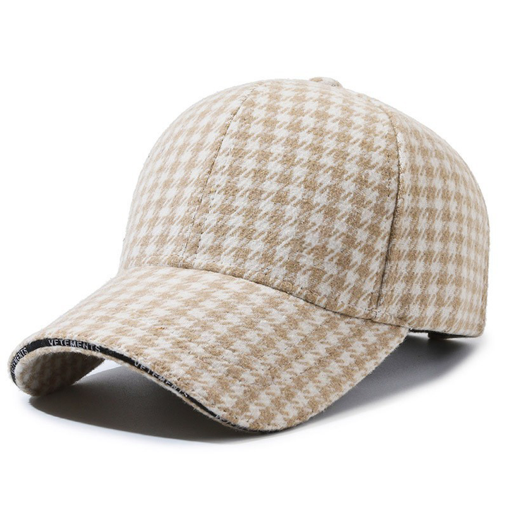 Vintage Houndstooth Cap-MODAUTLET