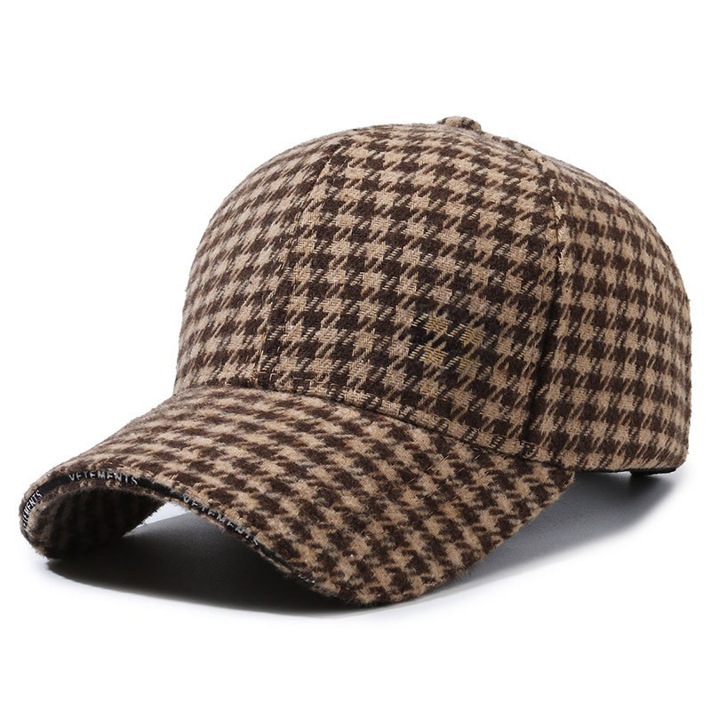 Vintage Houndstooth Cap-MODAUTLET