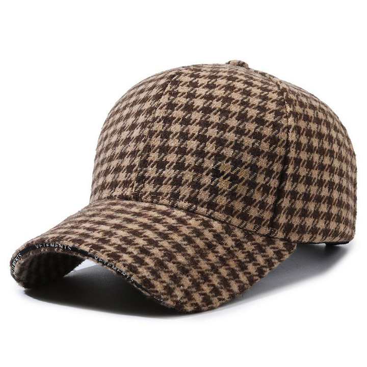 Vintage Houndstooth Cap-MODAUTLET